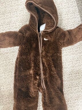Nike Kids Brown Sherpa Puffer Jacket